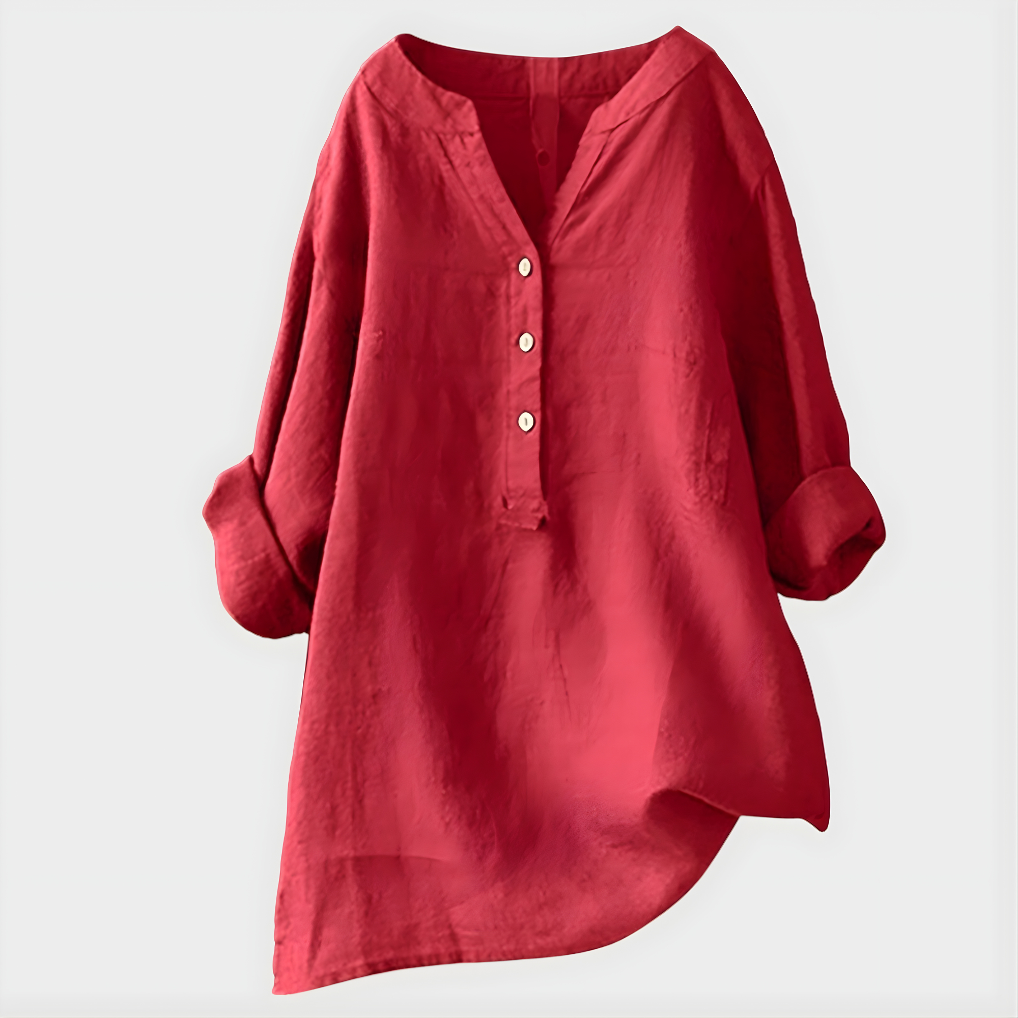 Veronica | Cotton V-Neck Blouse