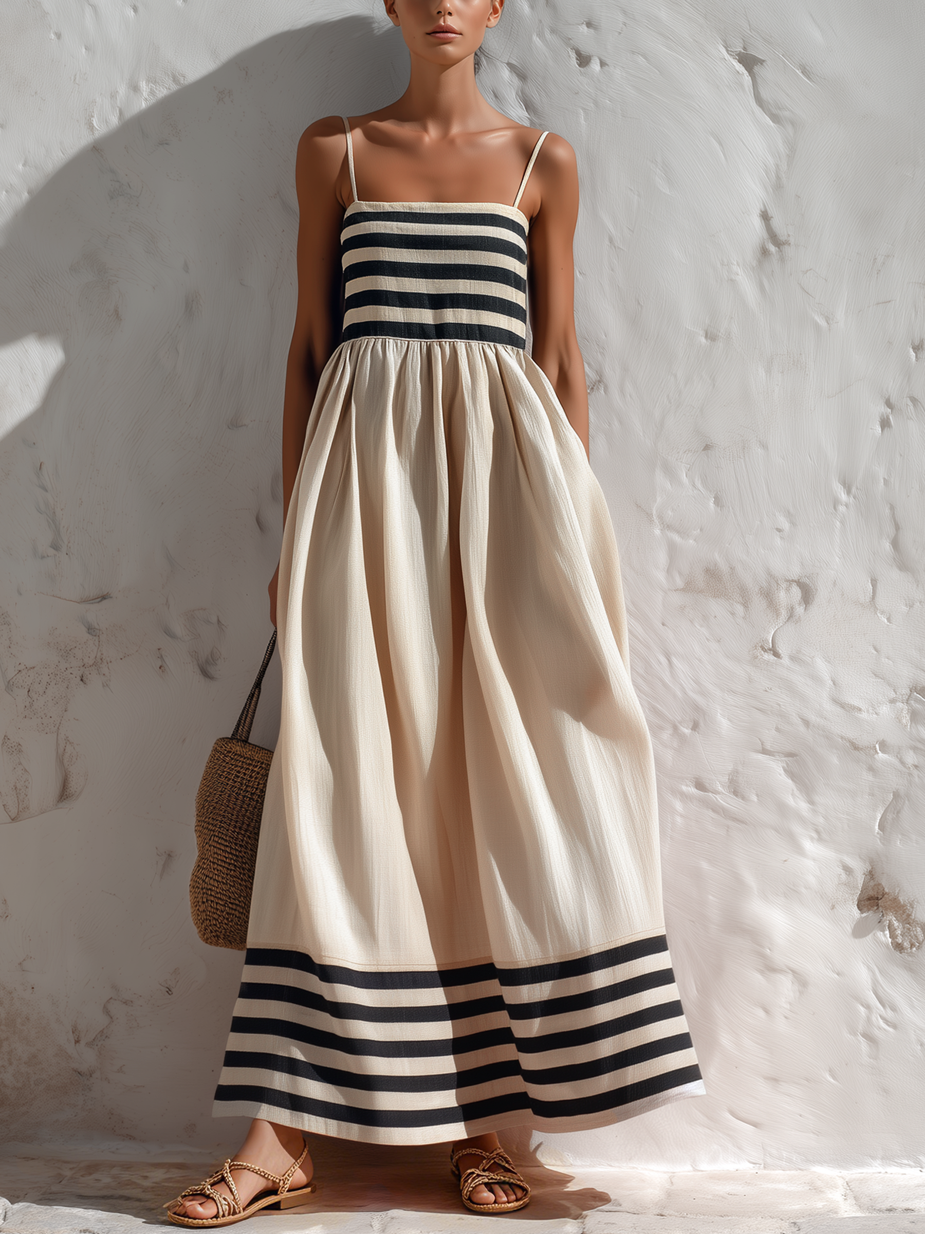 Carla | Long Stripe Dress