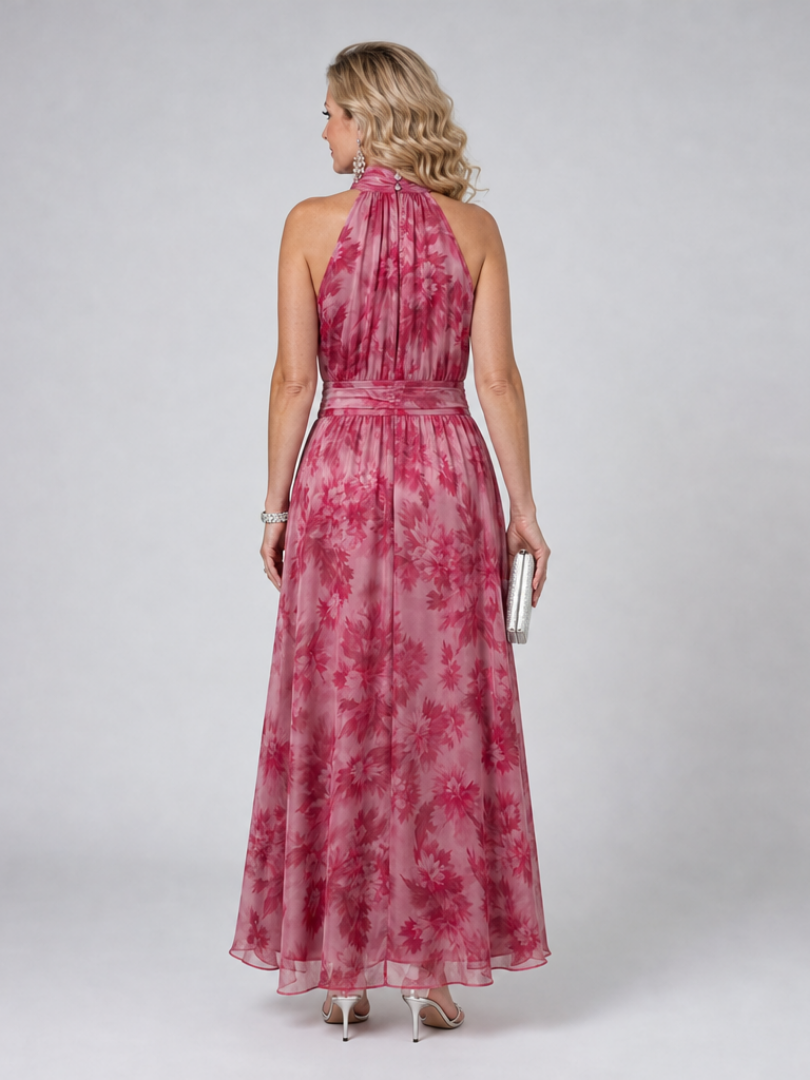 Avien™ Soft Halter Neck Midi Gown