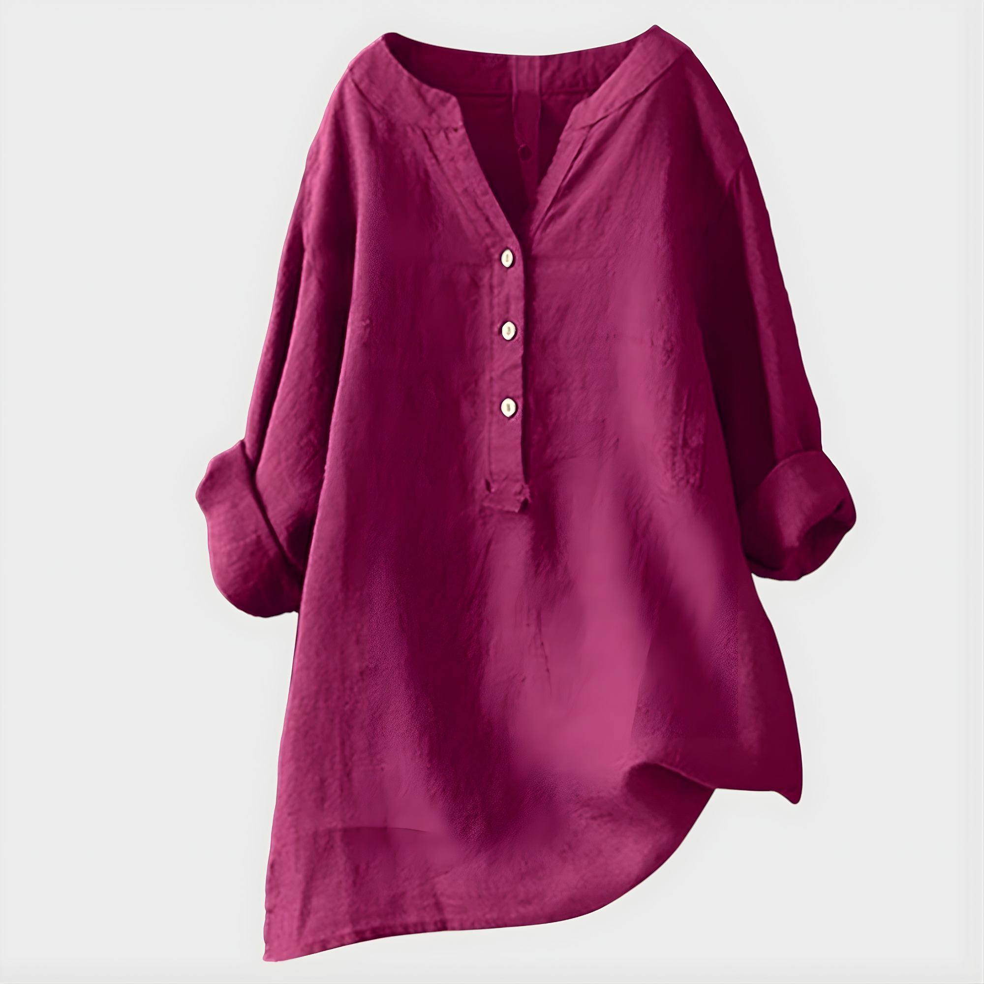 Veronica | Cotton V-Neck Blouse