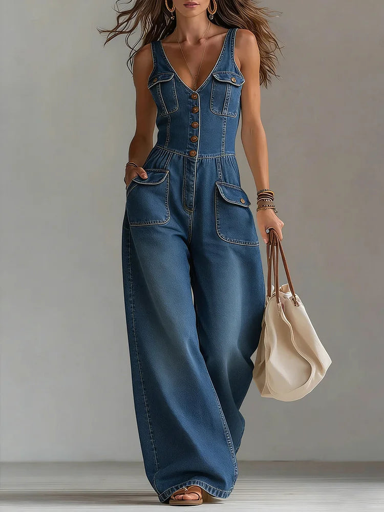 Sofia | Relaxed Denim Jumpsuit