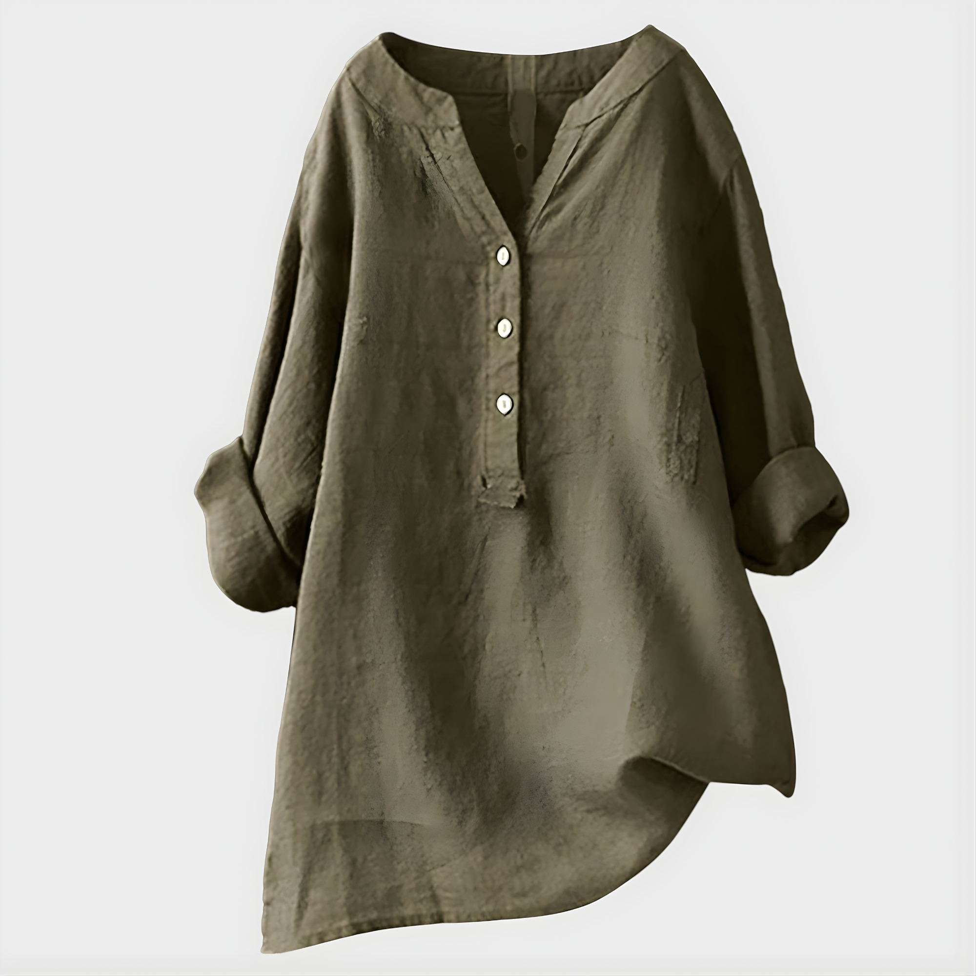 Veronica | Cotton V-Neck Blouse
