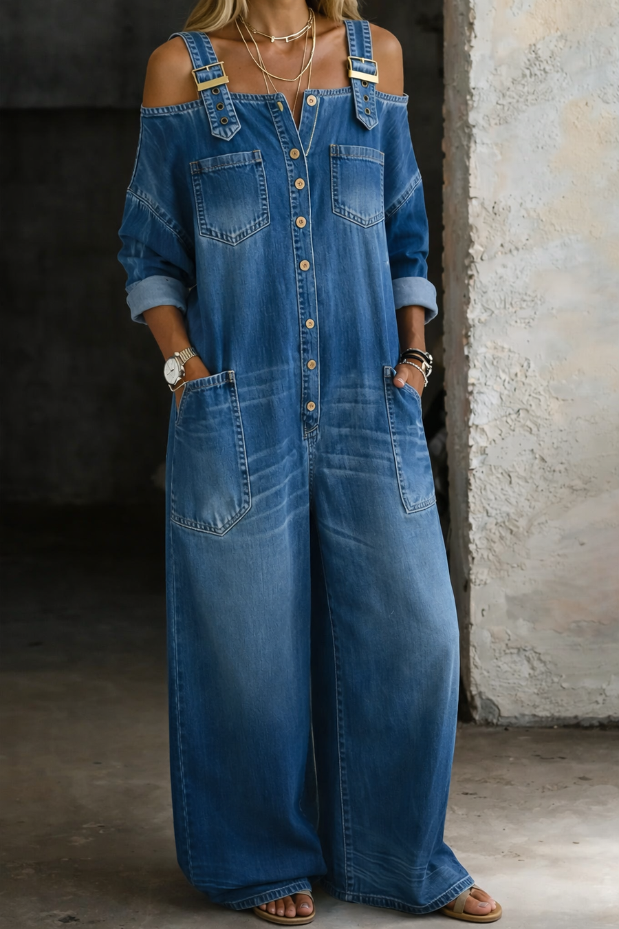 Sophia | Exposed Shoulders Jumpsuit
