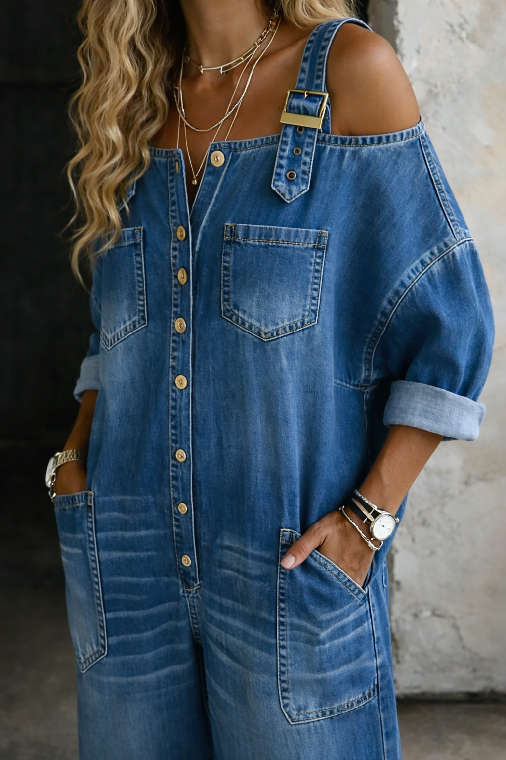 Sophia | Exposed Shoulders Jumpsuit