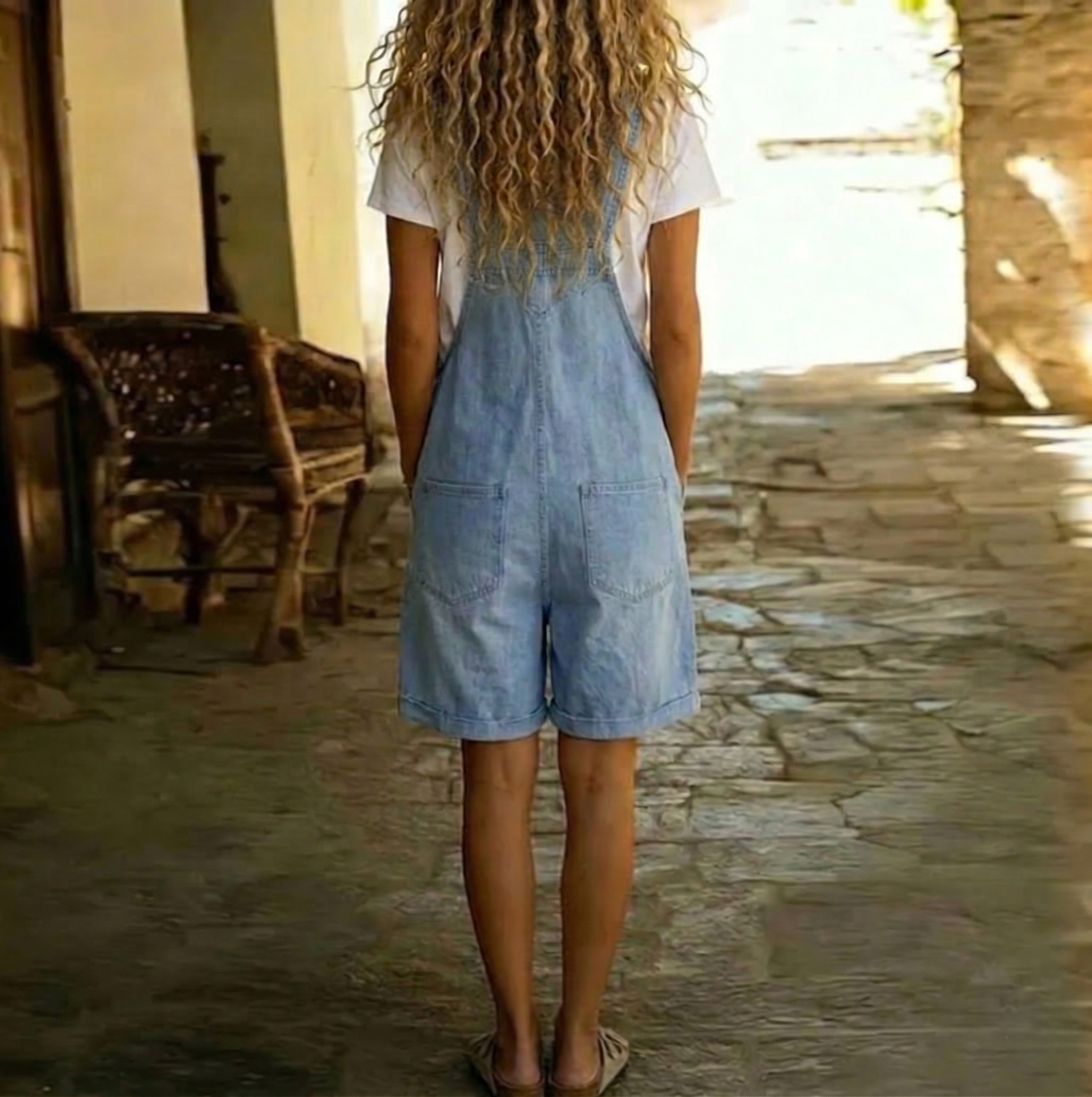 Clara | Cotton Denim Overall
