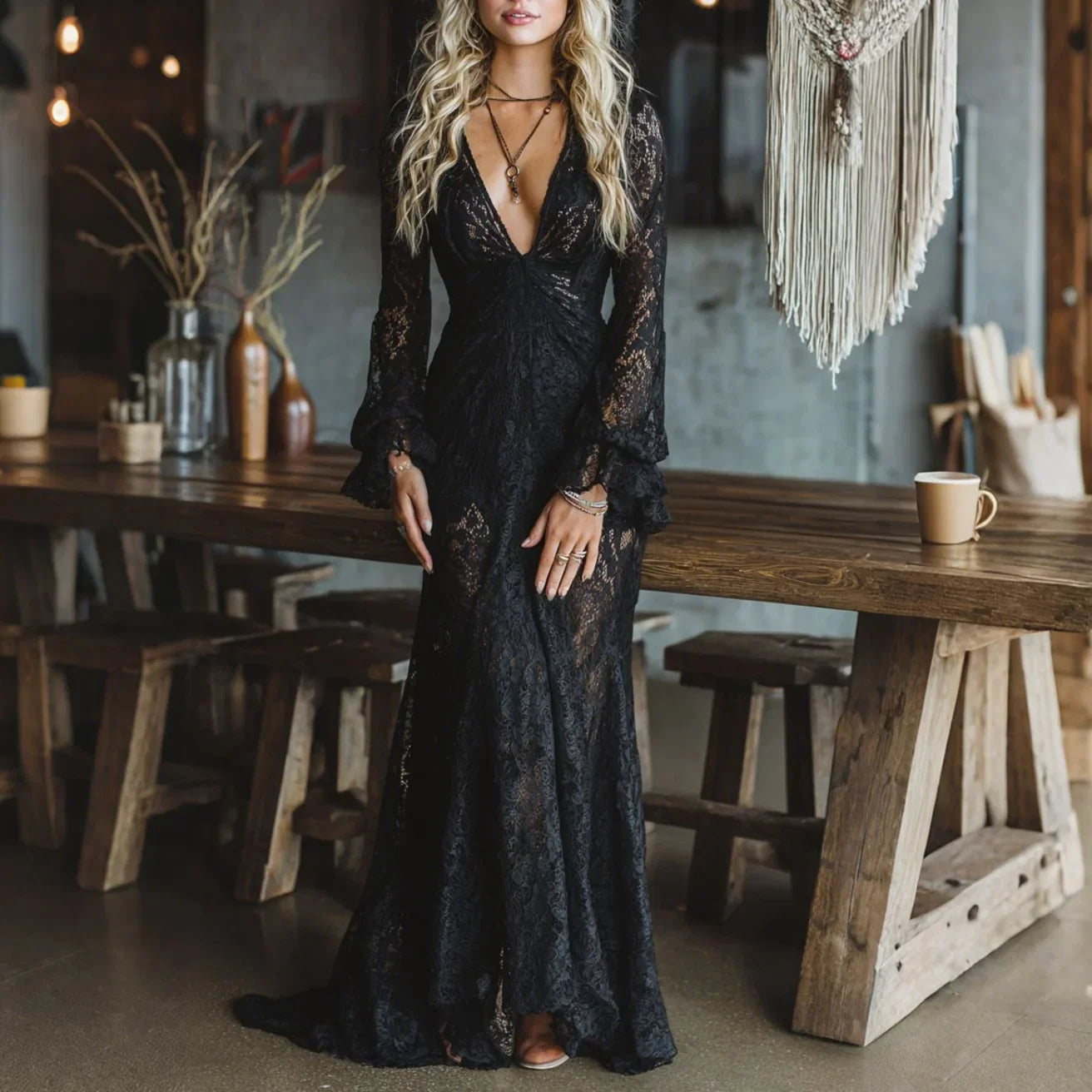 Rachel | Longsleeve Maxi Dress