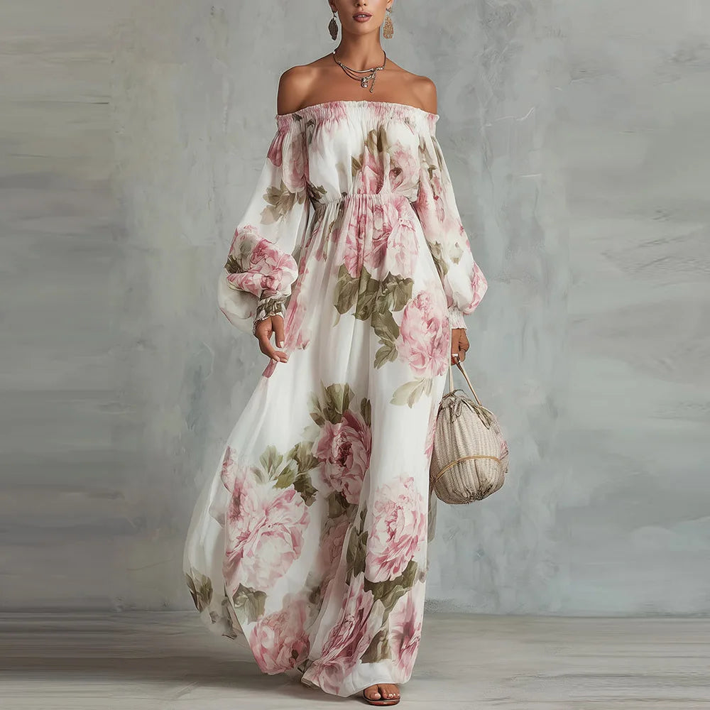 Peony | Off Shoulder Maxi Dress