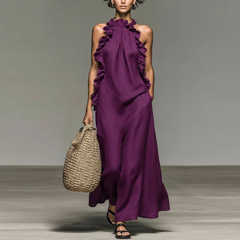 Aurelia | Halter Maxi Dress