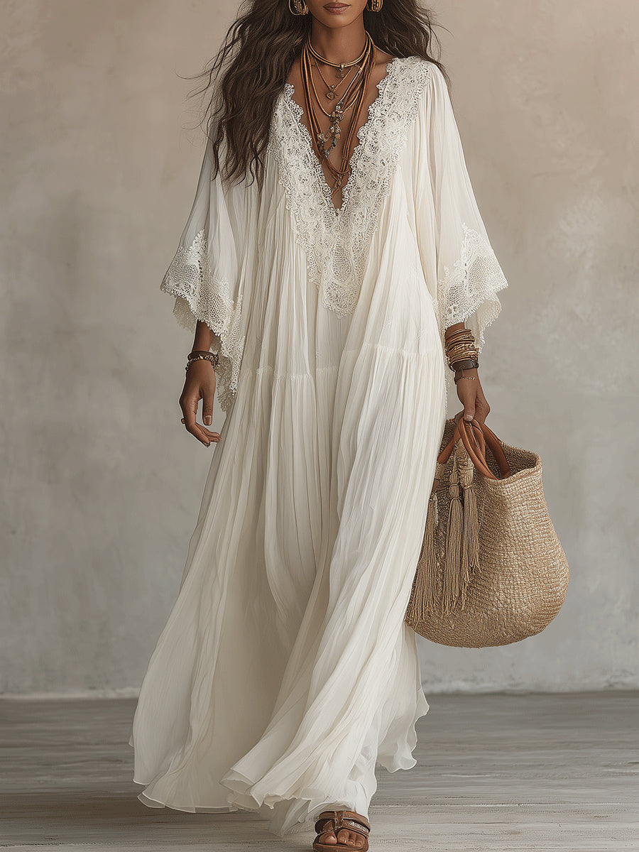 Emilia | V-neck Maxi Dress
