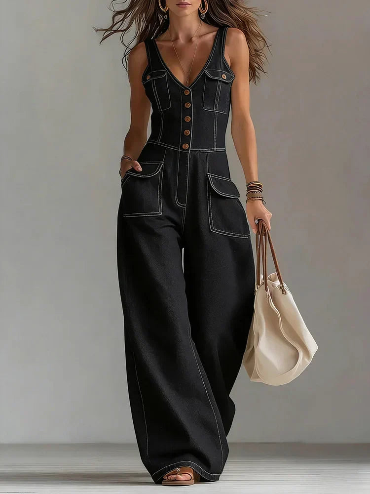 Sofia | Relaxed Denim Jumpsuit