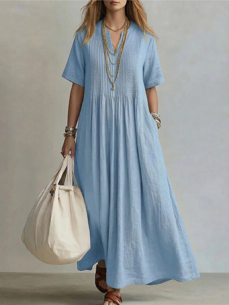 Charlotte | Pintuck Maxi Dress