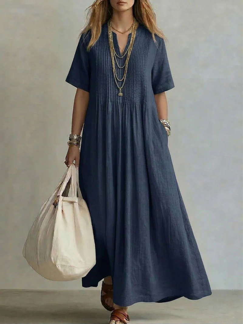 Charlotte | Pintuck Maxi Dress