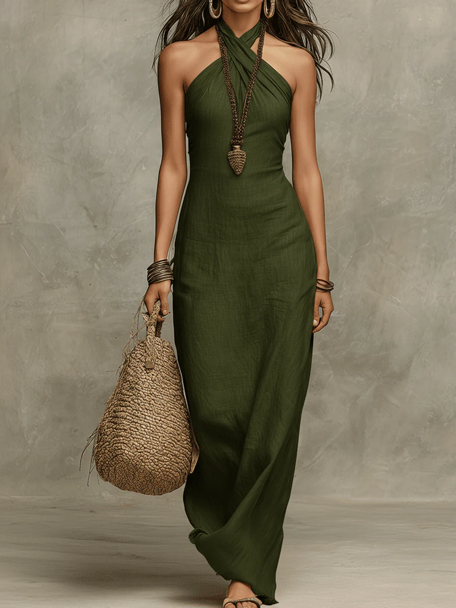 Lilly | Halter Maxi Dress