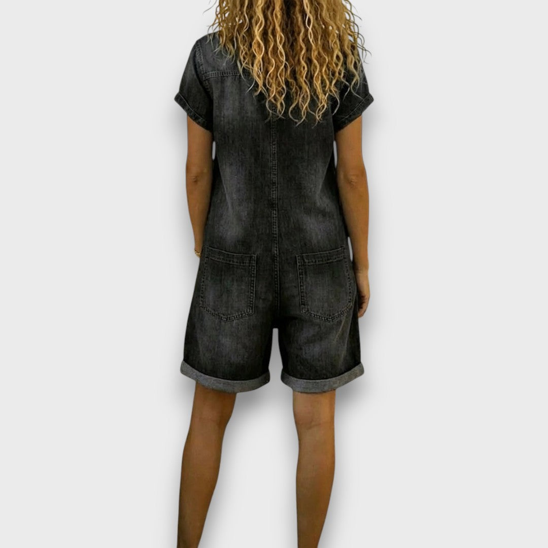 Joan | Denim Effect Shorts