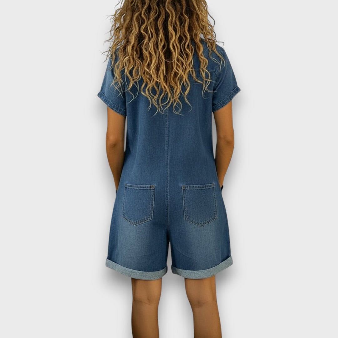 Joan | Denim Effect Shorts