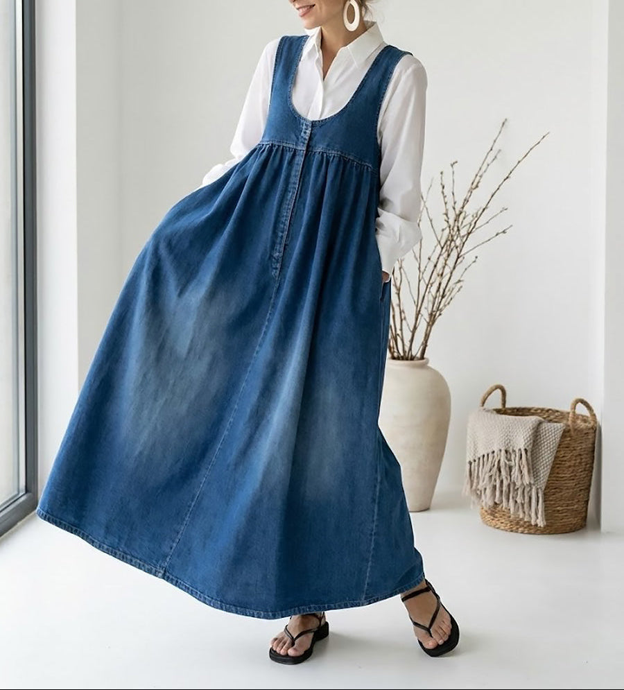 Karen | Long Denim Dress